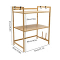 2-Tiers Modern Kitchen Rack Microwave Oven Stand Storage Shelf Organizer Rack